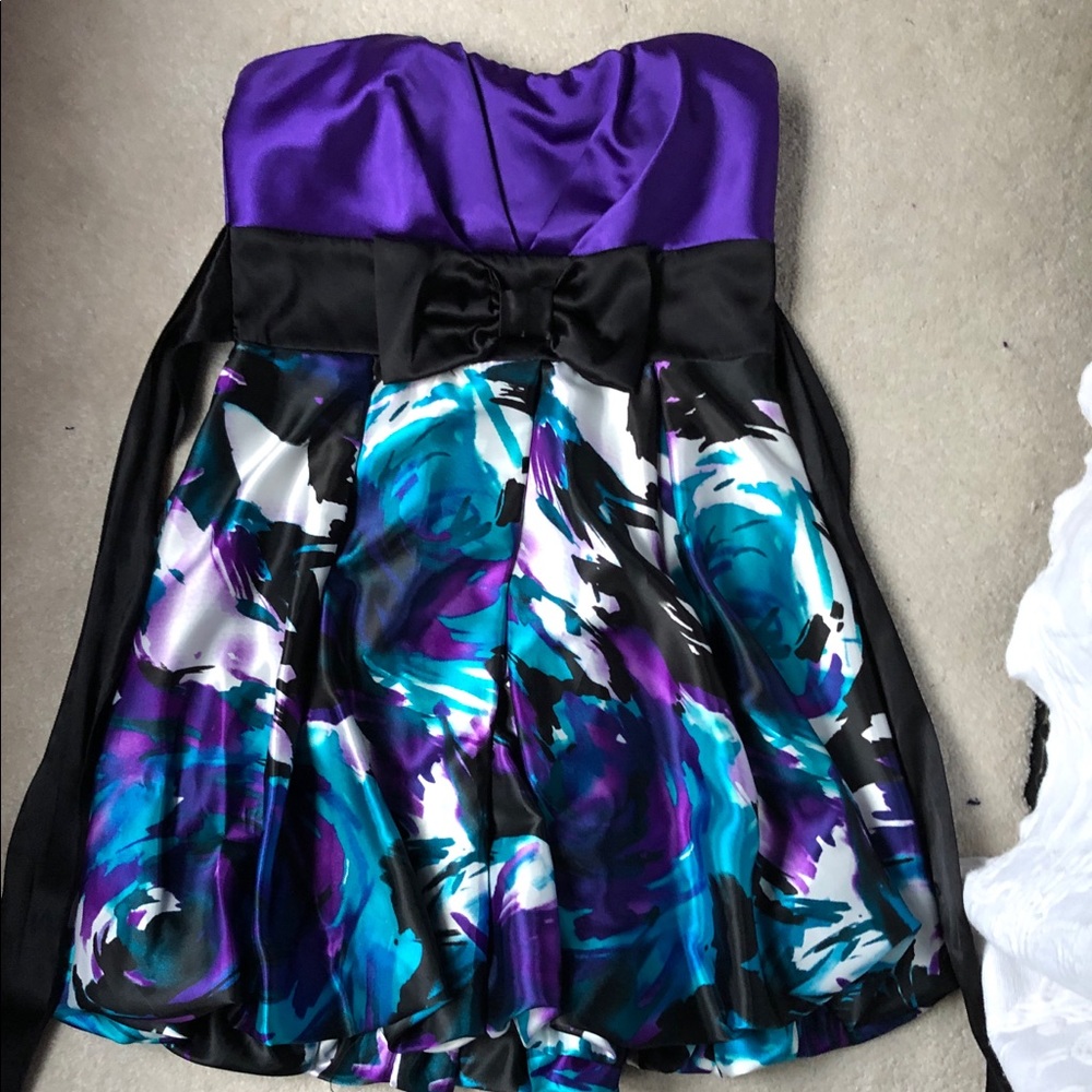 Silky strapless dress